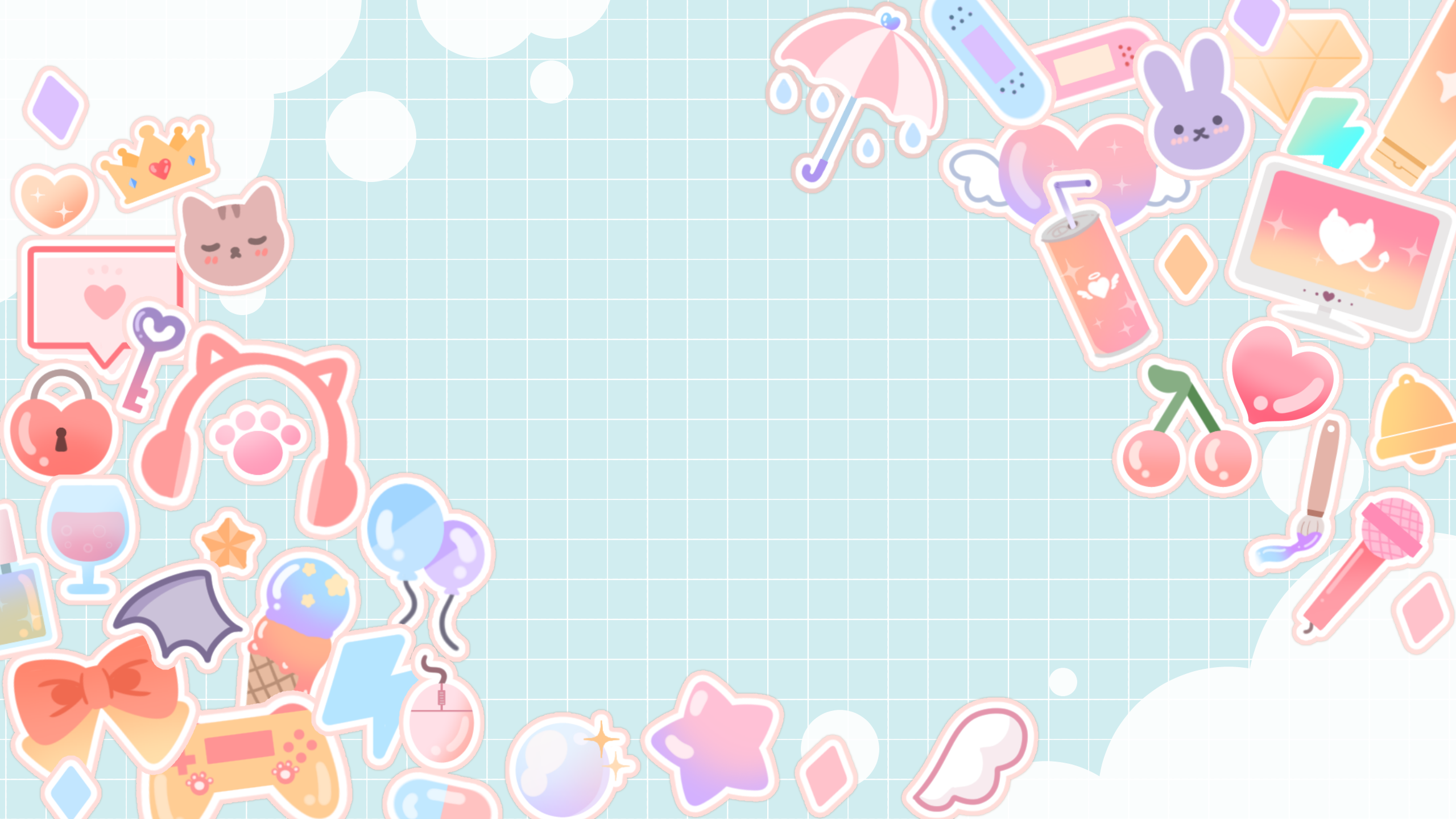 かわいいステッカー付背景全17種 Aomaterial かわいいステッカー付背景全17種 Aomaterial