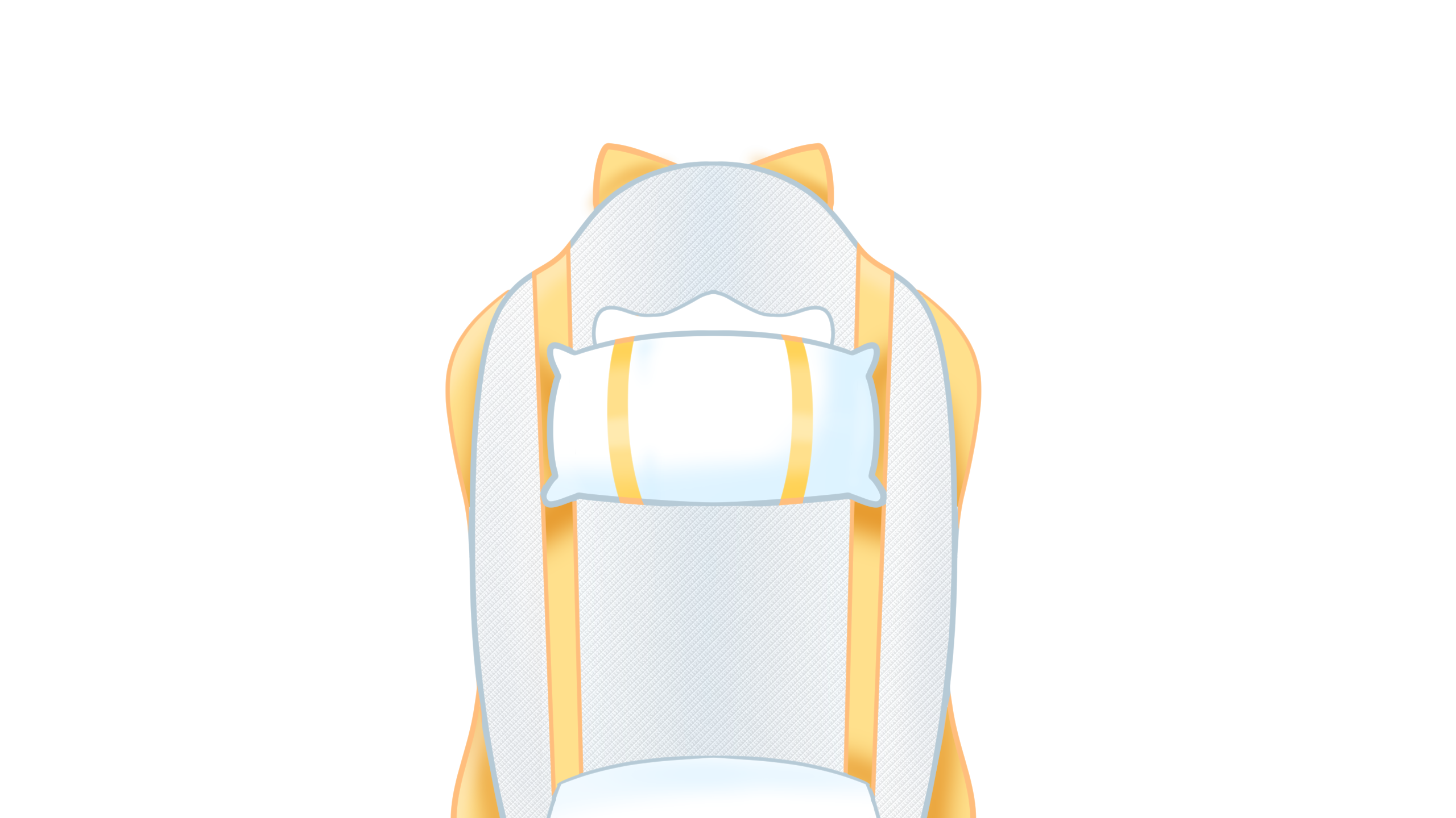 ねこみみ白ゲーミングチェア全12種 Aomaterial